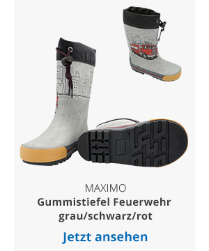 maximo Gummistiefel Feuerwehr grau/schwarz/rot