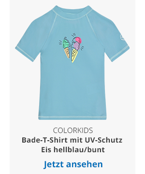 Colorkids  Bade-T-Shirt mit UV-Schutz Eis hellblau/bunt