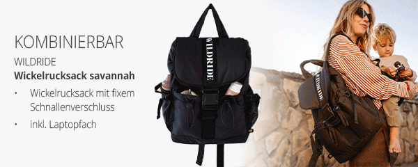 KOMBINIERBAR - Wickelrucksack mit fixem Schnallenverschluss inkl. Laptopfach