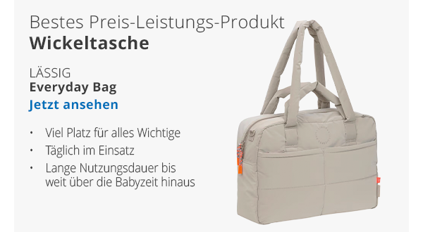 Bestes Preis-Leistungs-Produkt  - Wickeltasche Lässig Everyday Bag