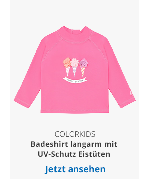 Colorkids Badeshirt langarm mit UV-Schutz Eistüten