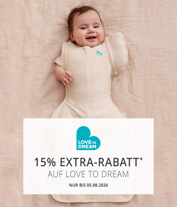 Nur bis Mittwoch - 15 % Extra-Rabatt auf Love to Dream* - Jetzt den Babyschlaf stärken!