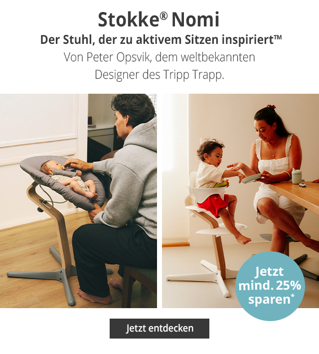 Stokke® Nomi - Der Stuhl, der zu aktivem Sitzen inspiriert™ - Jetzt mind. 25% sparen* - Jetzt entdecken!
