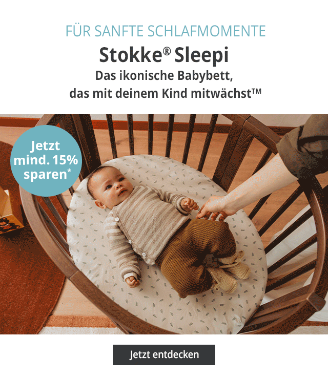 Für sanfte Schlafmomente - Stokke® Sleepi  - Das ikonische Babybett, das mit deinem Kind mitwächst™ - Jetzt mind. 15% sparen* - Jetzt entdecken!