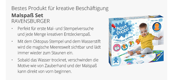 Bestes Produkt für kreative Beschäftigung  - Malspaß Set - Ravensburger: Aquadoodle Magic Ocean