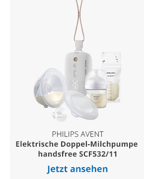 Elektrische Doppel-Milchpumpe handsfree SCF532/11