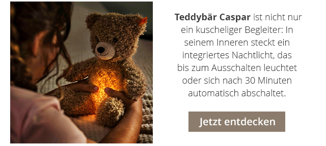 Teddybär Caspar - Mit integriertem Nachtlicht - Jetzt entdecken!