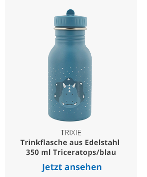 trixie  Trinkflasche aus Edelstahl 350 ml Triceratops / blau