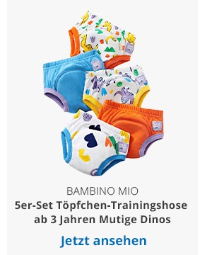 Bambino Mio 5er-Set Töpfchen-Trainingshose ab 3 Jahren Mutige Dinos