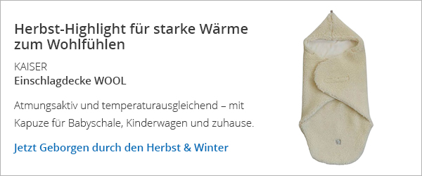 Herbst-Highlight für starke Wärme zum Wohlfühlen - Kaiser Einschlagdecke WOOL -  Jetzt Geborgen durch den Herbst & Winter → 