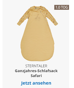 Sterntaler  Ganzjahres-Schlafsack mit abnehmbaren Ärmeln | Safari
