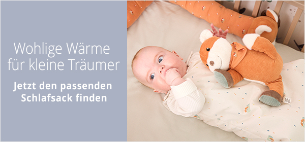 Wohlige Wärme für kleine Träumer Jetzt den passenden Schlafsack finden →