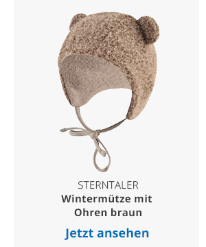 Sterntaler  Winter-Plüschmütze mit Ohren braun