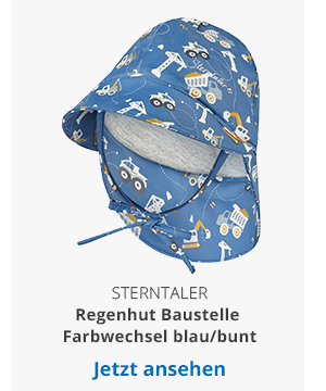 Sterntaler   Regenhut Baustelle Farbwechsel blau/bunt