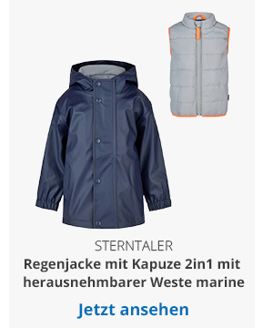 Sterntaler   Regenjacke mit Kapuze 2in1 mit herausnehmbarer Weste marine