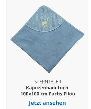 Sterntaler Kapuzenbadetuch 100x100 cm Dino Rexi blau