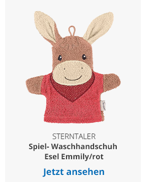 Sterntaler   Spiel- Waschhandschuh Esel Emmily / rot