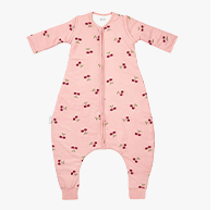 Meyco Baby Ganzjahres-Sleepoverall mit abnehmbaren Ärmeln 2.5 TOG Cherry Soft Rose
