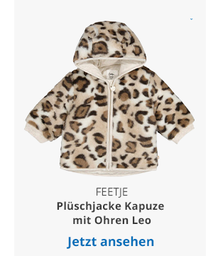 Feetje  Plüschjacke Kapuze mit Ohren Leo