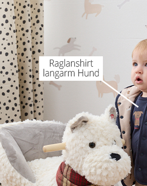 Raglanshirt langarm Hund