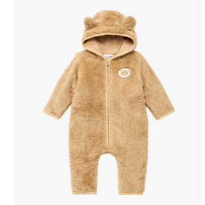 Bornino - Country Love Plüschoverall Kapuze mit Ohren beige