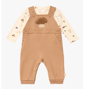  Bornino - Country Love 2-tlg. Set Latzhose mit Shirt Country Love braun/natur