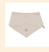 Feetje  Dreieckstuch Bär Ringel Rippqualität natur/beige