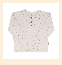 maximo  Henley-Shirt langarm Wald Rippqualität natur