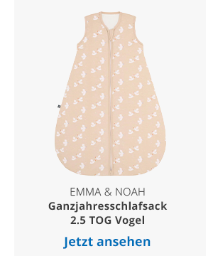 emma & noah - Ganzjahres-Schlafsack Vogel Variante - 2.5 TOG