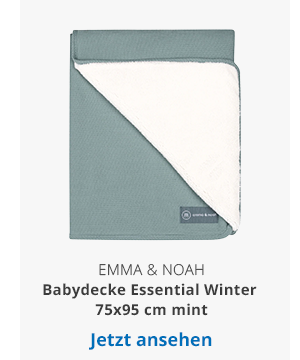 emma & noah  Babydecke Essential Winter 75x95 cm mint