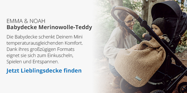 emma & noah - Babydecke Merinowolle-Teddy - Jetzt Lieblingsdecke finden → 