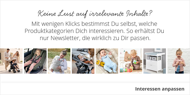 Keine Lust auf irrelevante Inhalte? -Mit wenigen Klicks bestimmst Du selbst, welche Produktkategorien Dich interessieren. So erhälst Du nur Newsletter, die wirklich zu Dir passen. - Interessen anpassen!