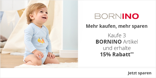 BORNINO - Mehr kaufen, mehr sparen - Kaufe 3 Artikel und erhalte 15% Rabatt*