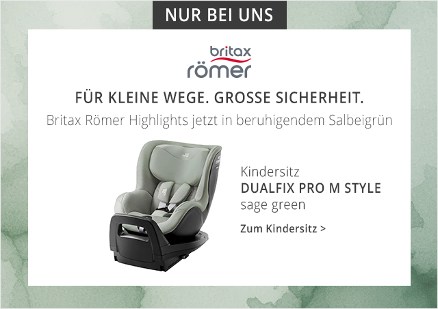 Kindersitz DUALFIX PRO M STYLE in beruhigendem Salbeigrün - Zum Kindersitz >