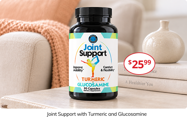 Joint Support with Turmeric and Glucosamine. $25.99