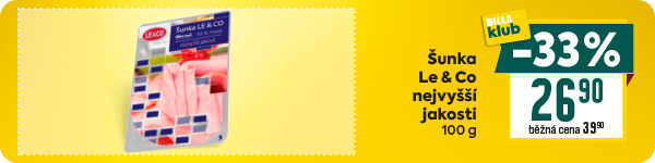 Banner: šunka nejvyšší jakosti 100 g Le&Co