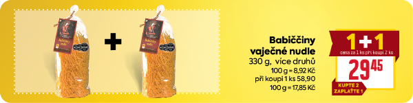 Banner: Babiččiny vaječné nudle
