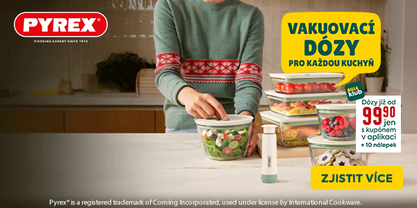Banner: vakuovací dózy Pyrex