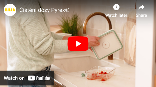 YouTube: čištění dózy Pyrex®