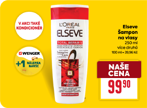 Banner: Elseve šampon na vlasy + extra nálepka Wenger