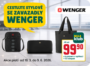 Banner: cestujte stylově se zavazadly Wenger