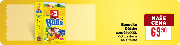 Banner: Bonavita Dětské cereálie XXL 750 g za 69,90 Kč.