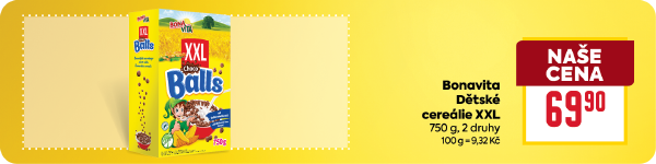 Banner: Bonavita Dětské cereálie XXL 750 g za 69,90 Kč