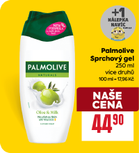 Banner: Palmolive sprchový gel 250 ml za 44,90 Kč + extra nálepka Mimoni.