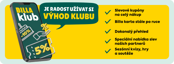 Banner: výhody BILLA klubu