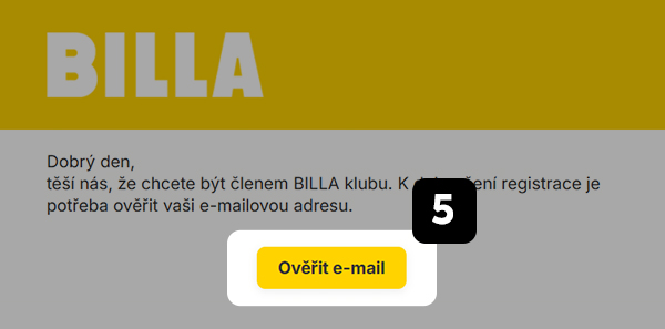 BILLA klub registrace