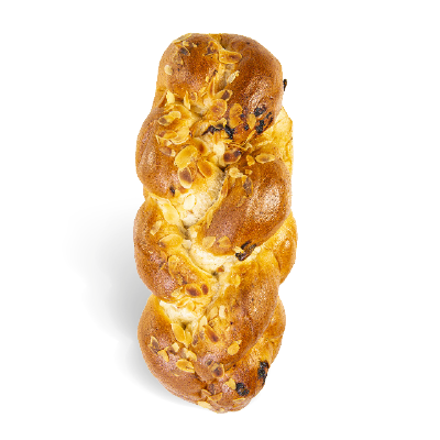 Vánočka s rozinkami sypaná mandlemi