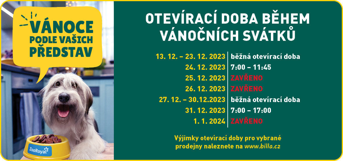 Otevírací doba během vánočních svátků