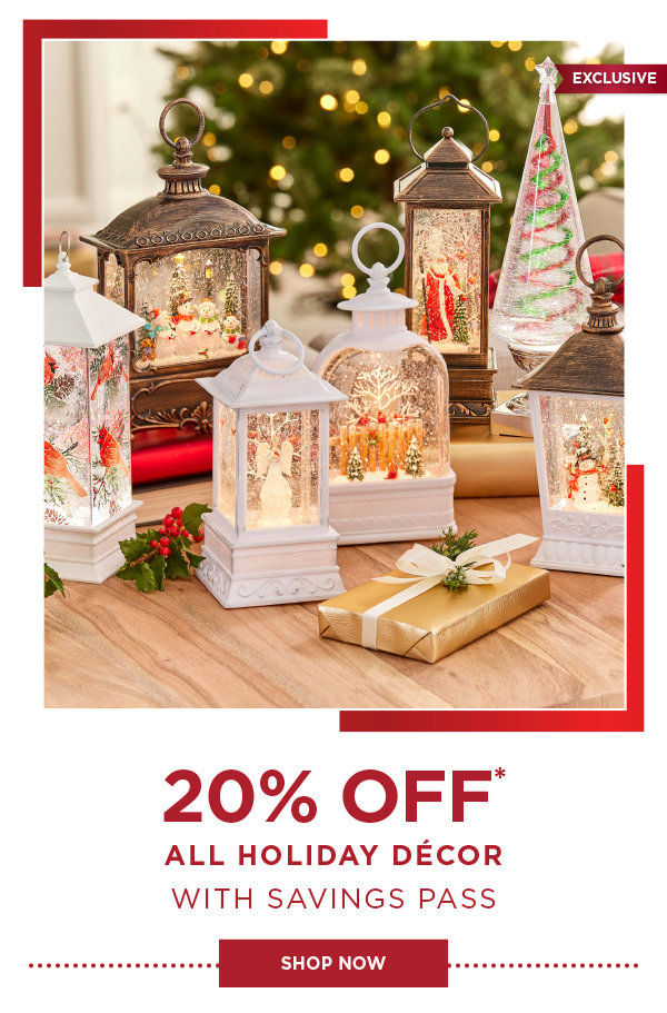 20% Off All Holiday Decor