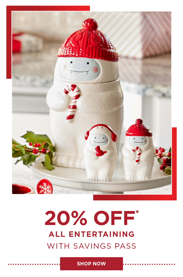 20% Off All Entertaining With Savings Pass